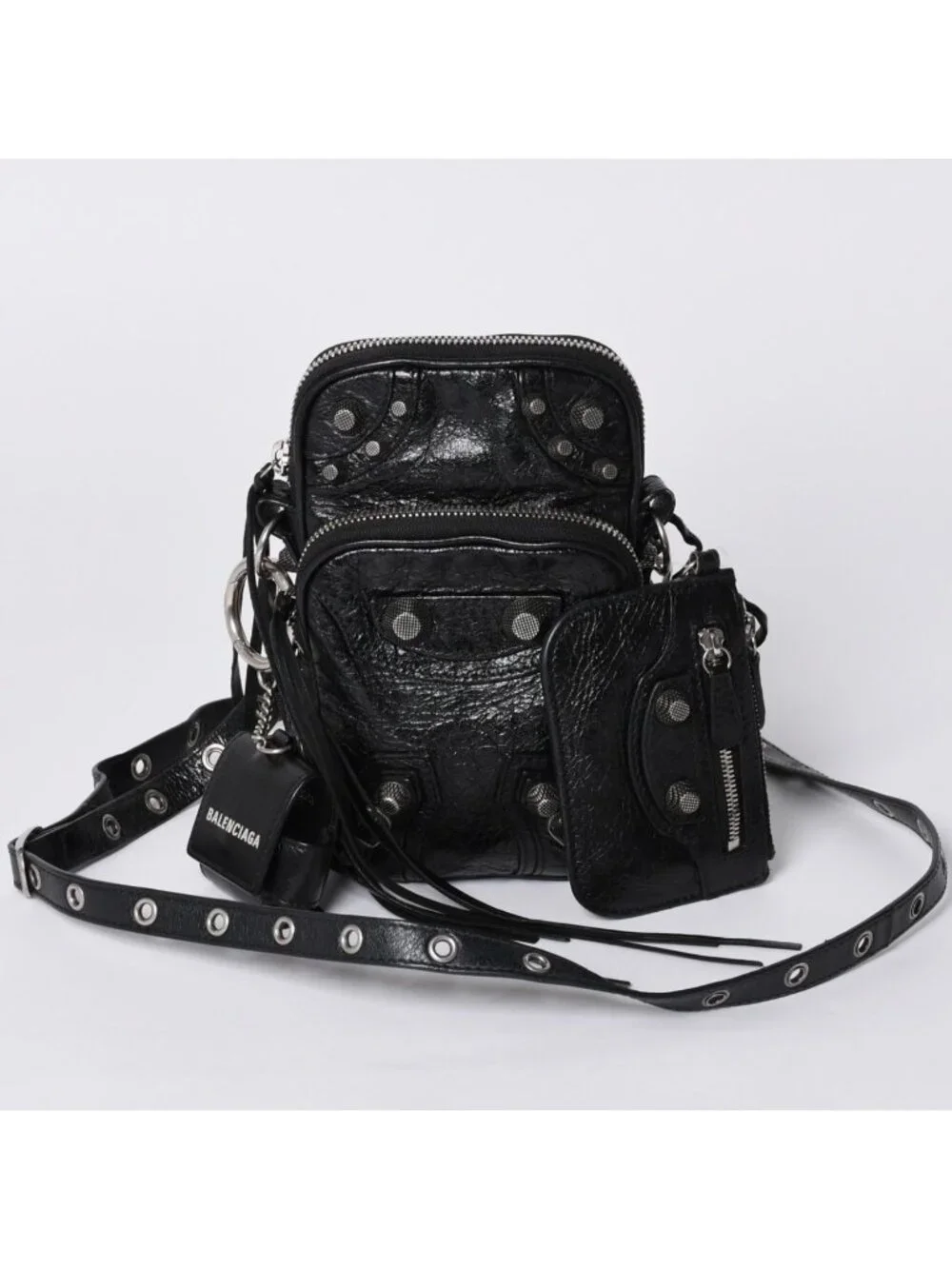 Balenciaga le Cagole Shoulder Bag Black Silver
